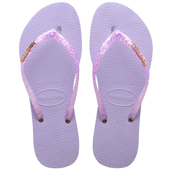 Ciabatte infradito lilla glitterate da donna Havaianas Slim Glitter, Brand, SKU p412000920, Immagine 0